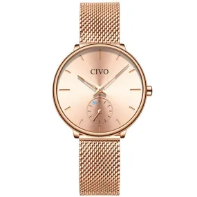 0124C | Quartz Women Watch | Mesh Band