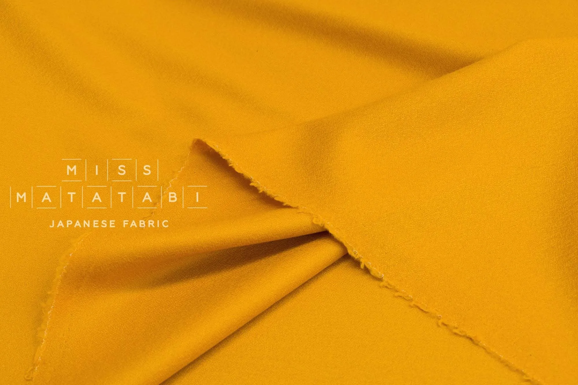 100% Wool Crepe Georgette - bright mustard