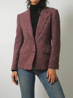 1970's Maroon Wool Tweed Blazer