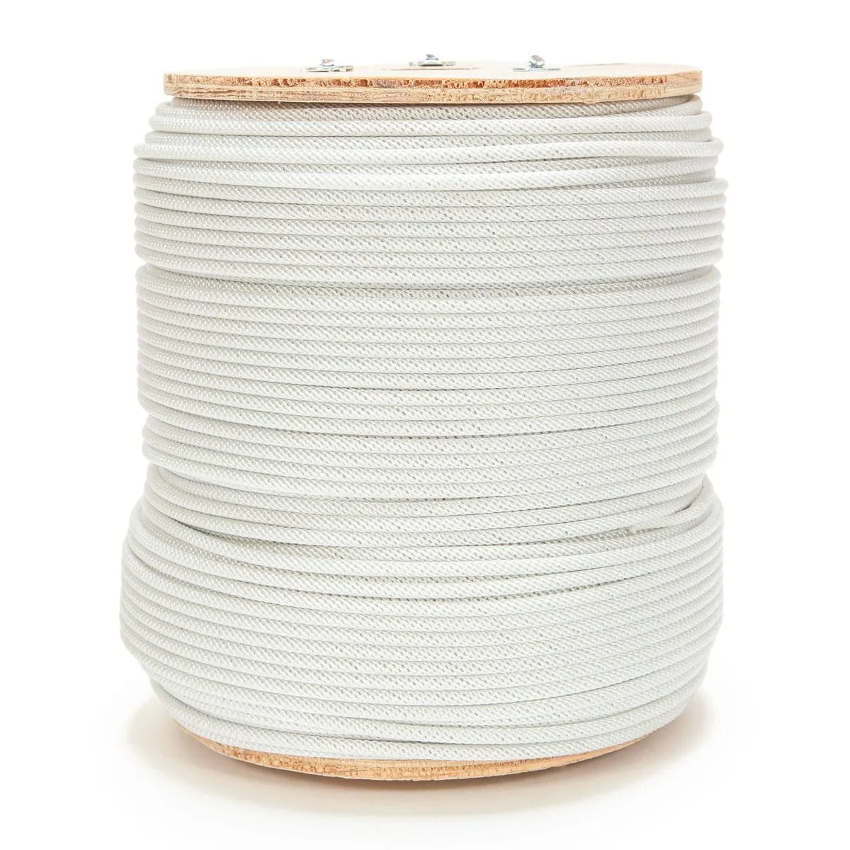 3/16" Wire Core Solid Braid Polyester White