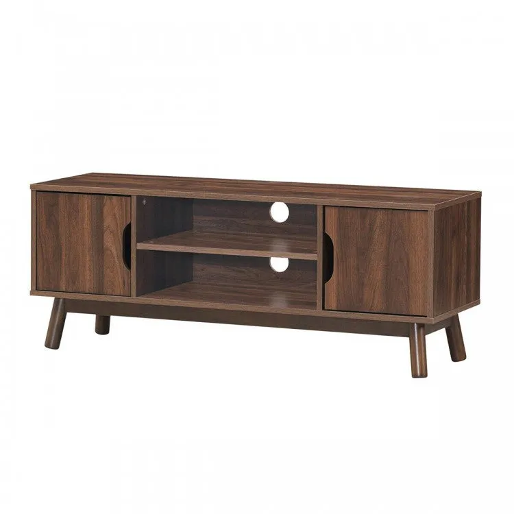 50'' Wood TV Stand with Storage Shelf - Coffee