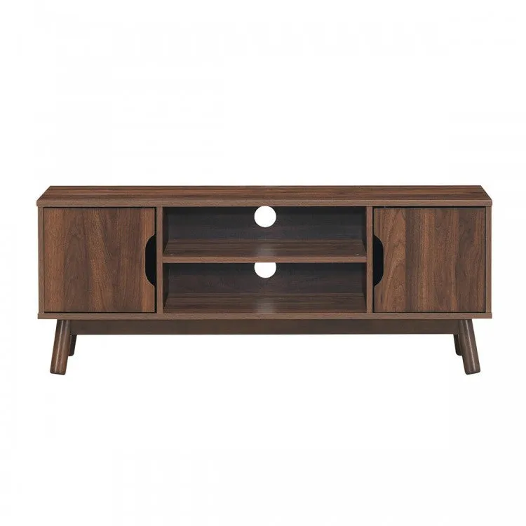 50'' Wood TV Stand with Storage Shelf - Coffee