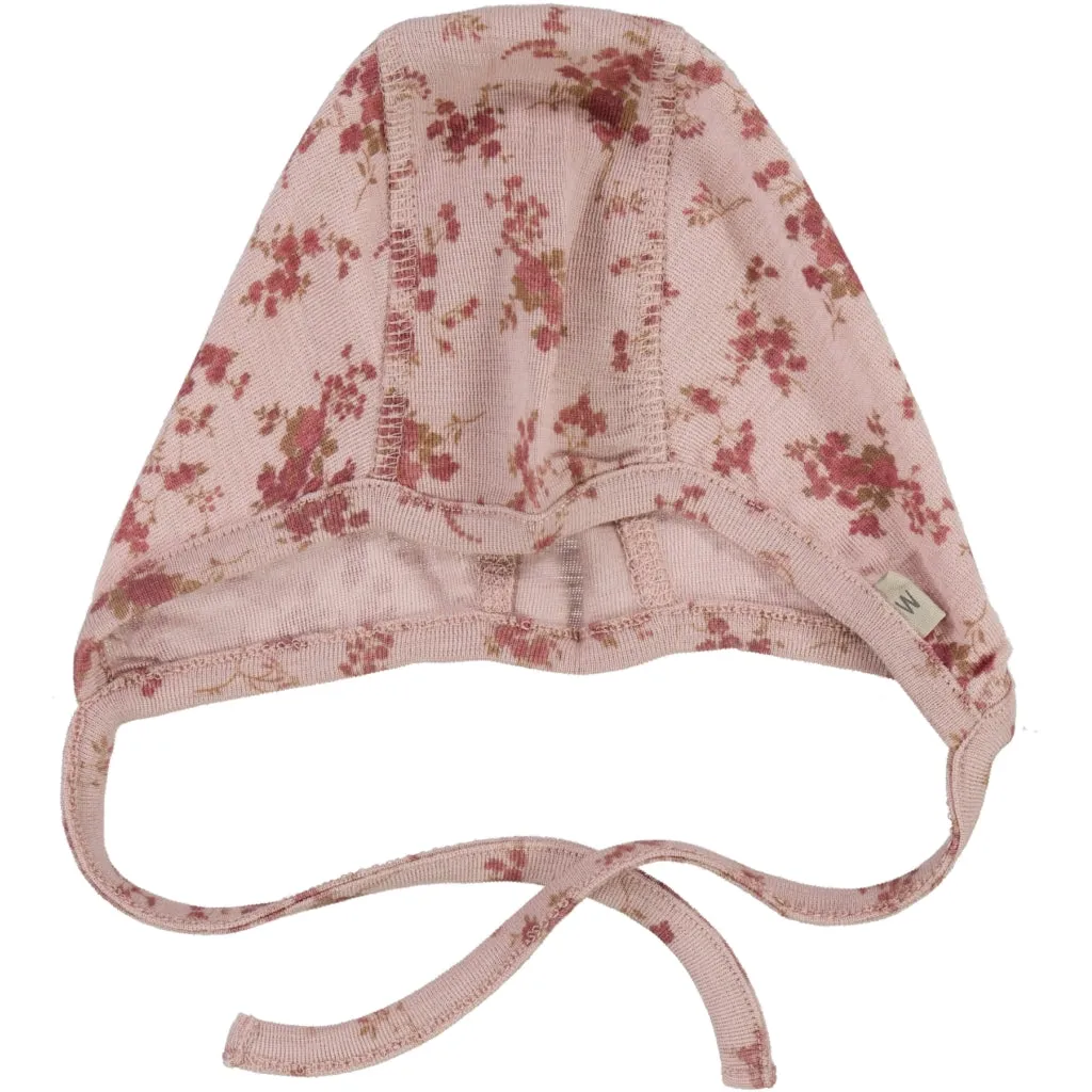 Baby Rib Cap Wool - rose flowers