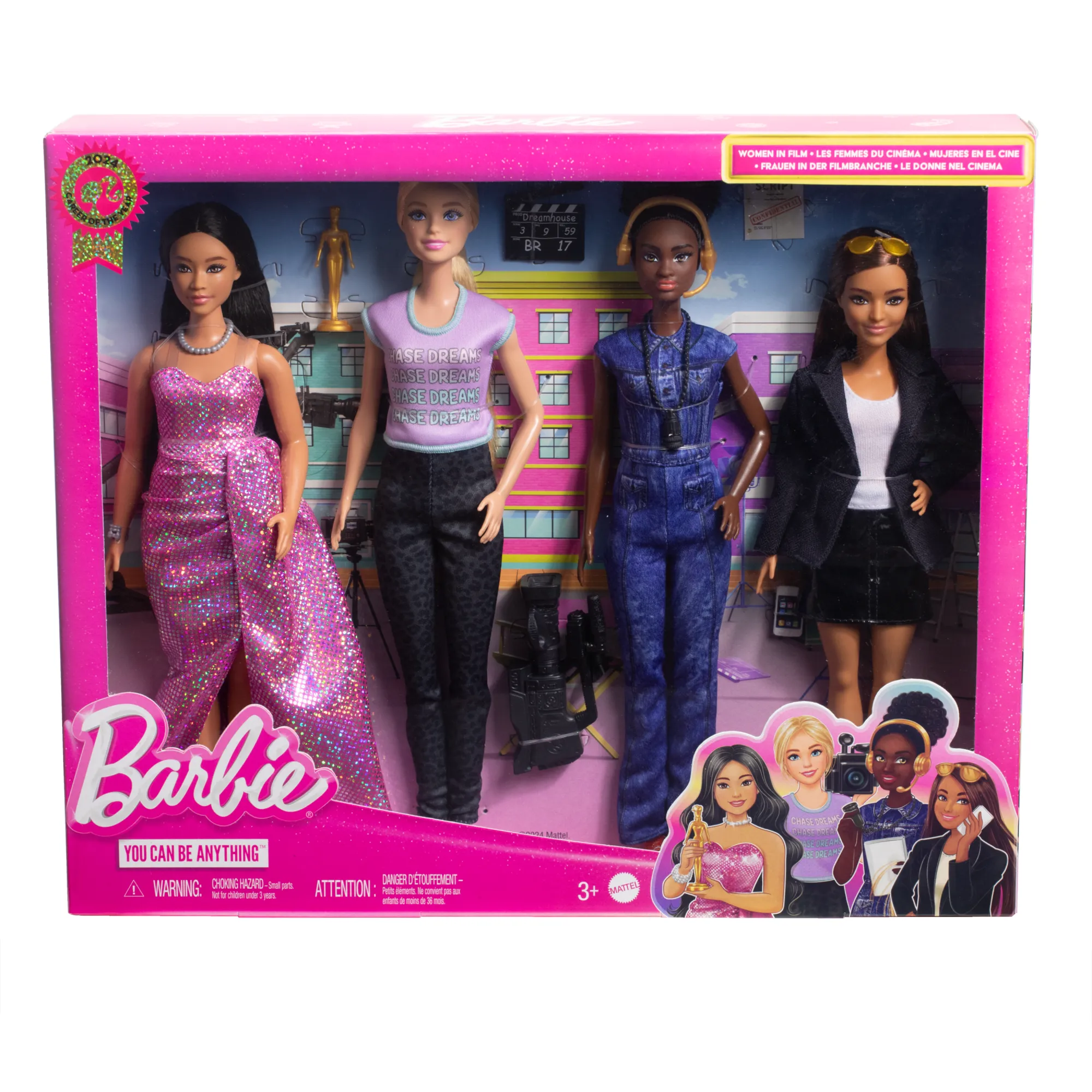 Barbie Careers Women in Film Set Of 4 Dolls With Removable Looks & Accessories