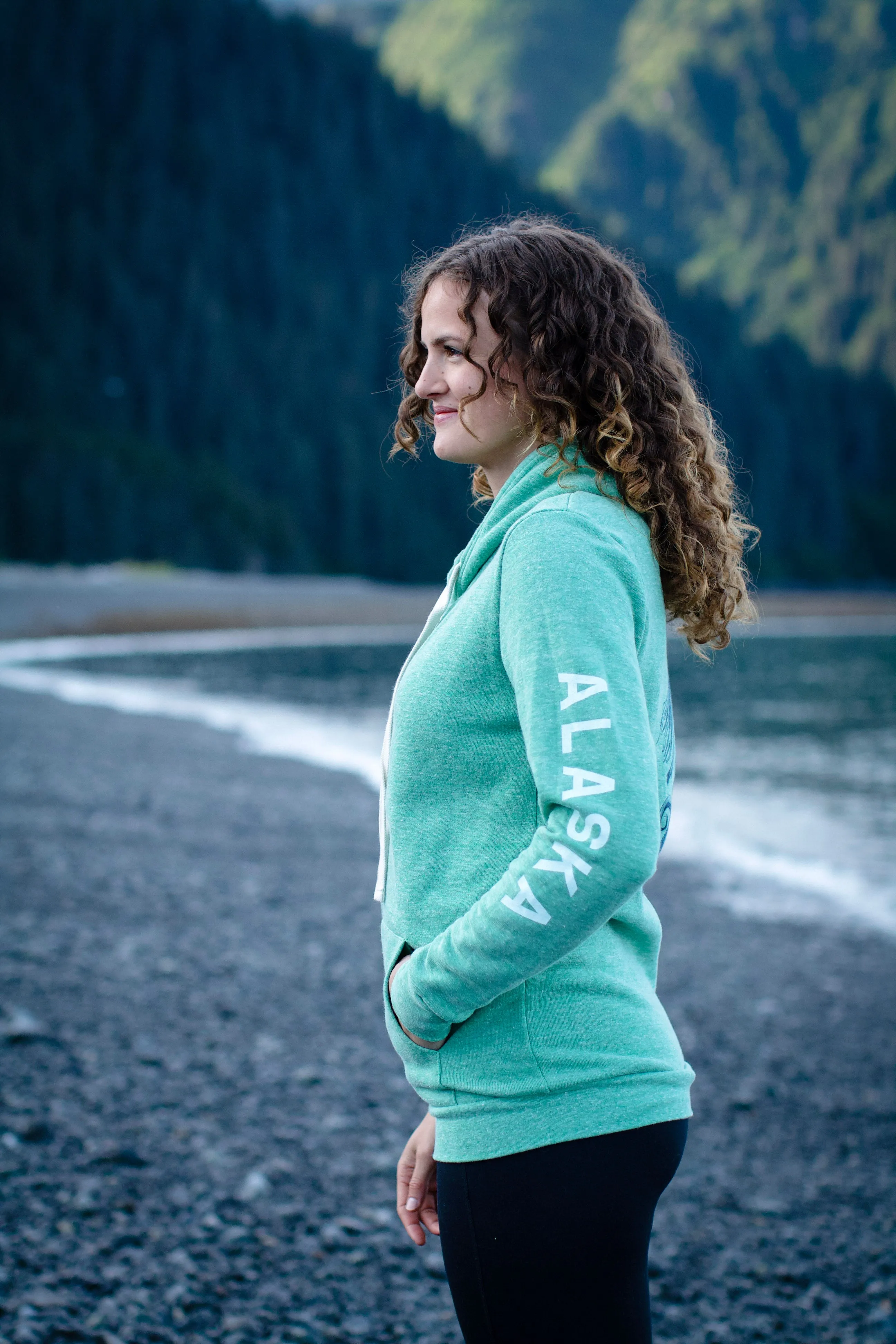 Beach Grass AK Mermaid Triblend Pullover with ALASKA Sleeve $68.00