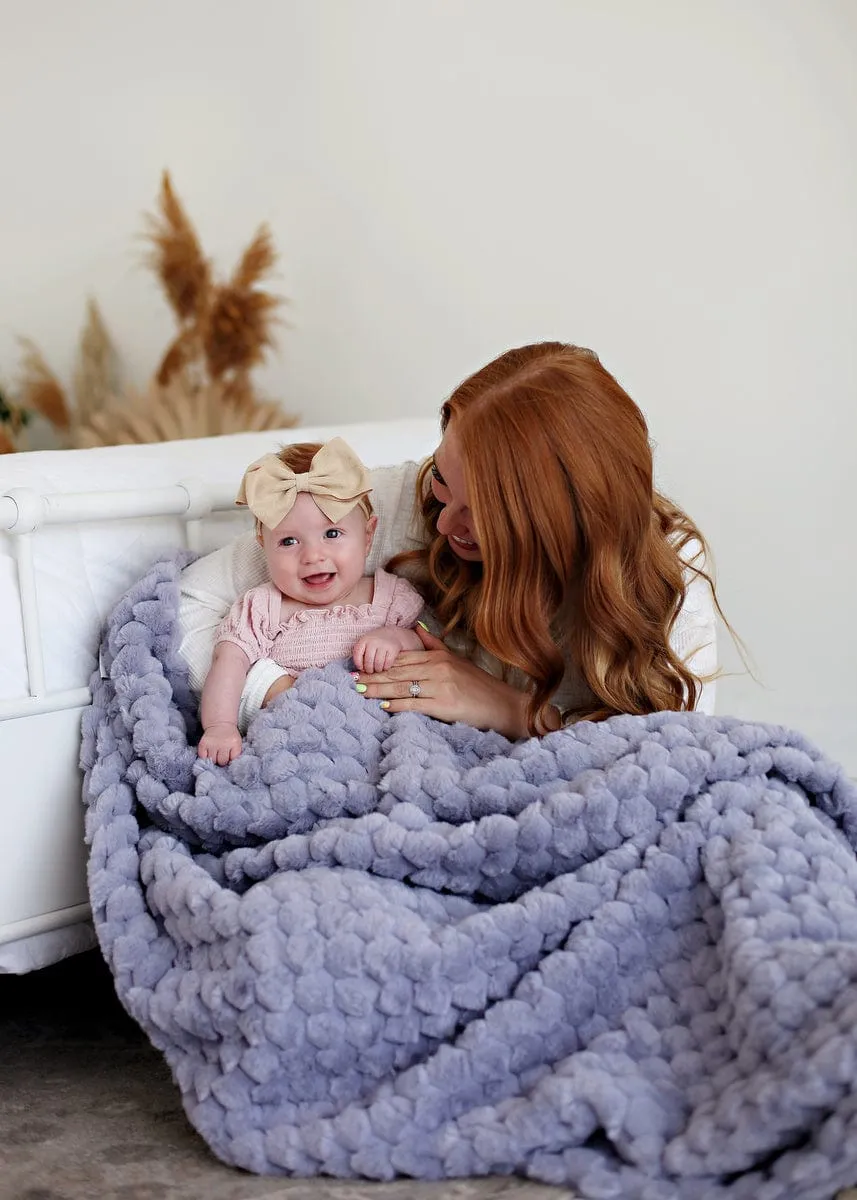 Belgian Waffle French Lavender Blanket