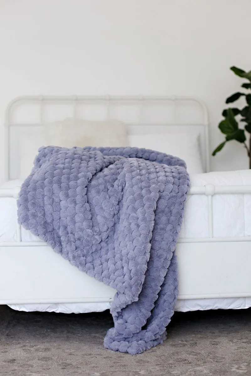 Belgian Waffle French Lavender Blanket