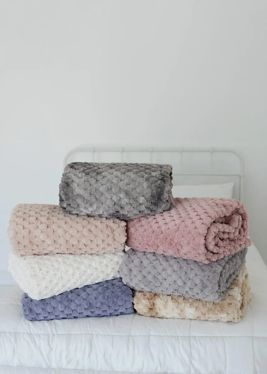 Belgian Waffle French Lavender Blanket