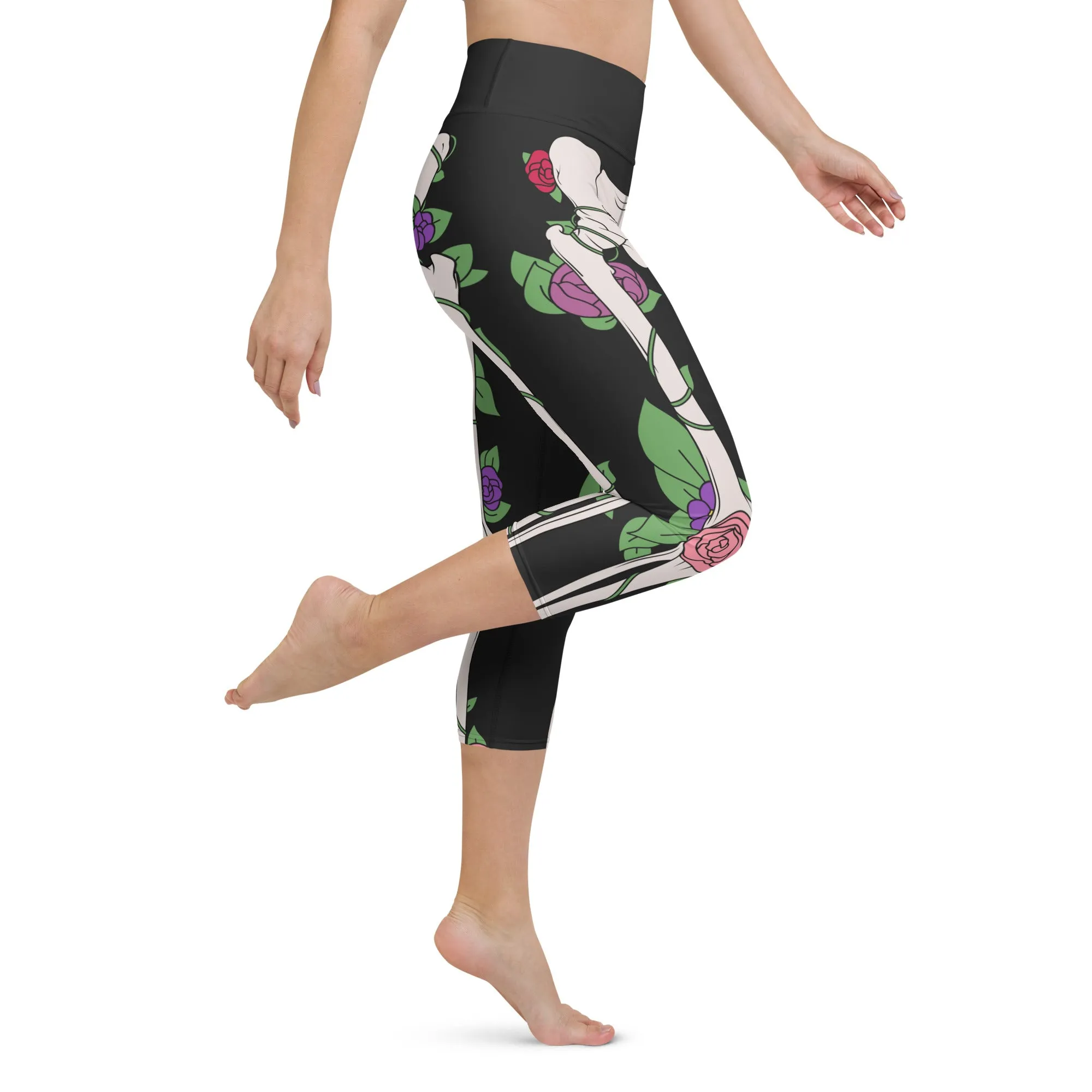 Blooming Skeleton Yoga Capris