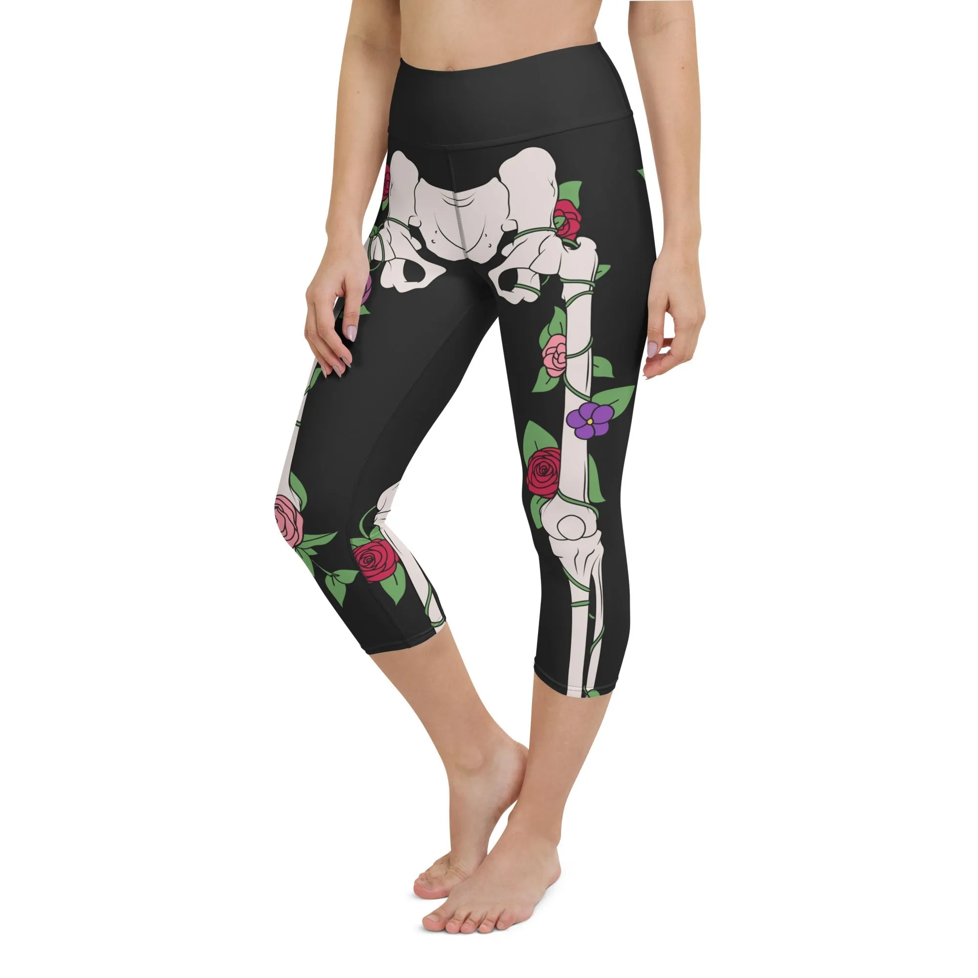 Blooming Skeleton Yoga Capris