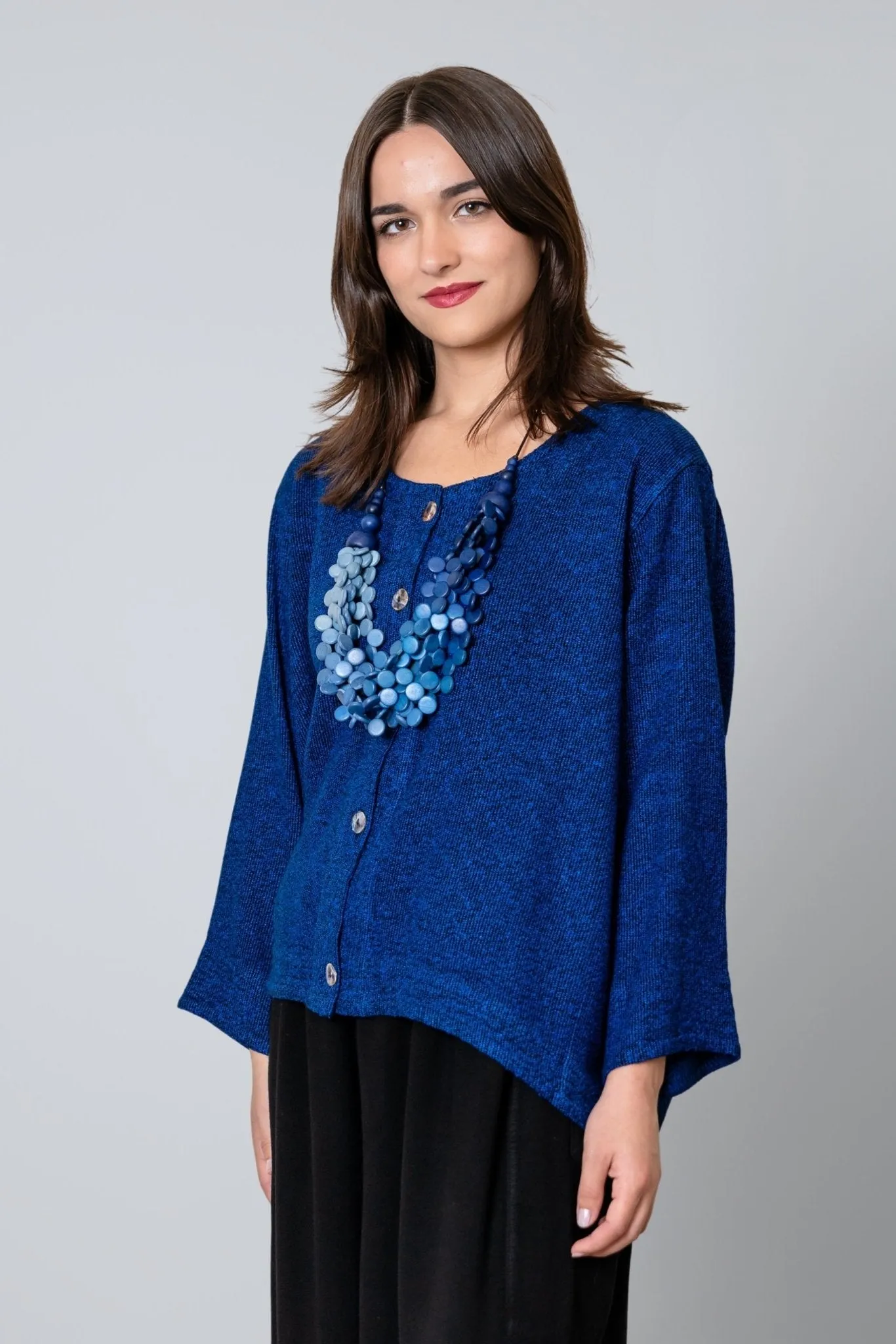 Bouclé Short Jacket - Electric Blue