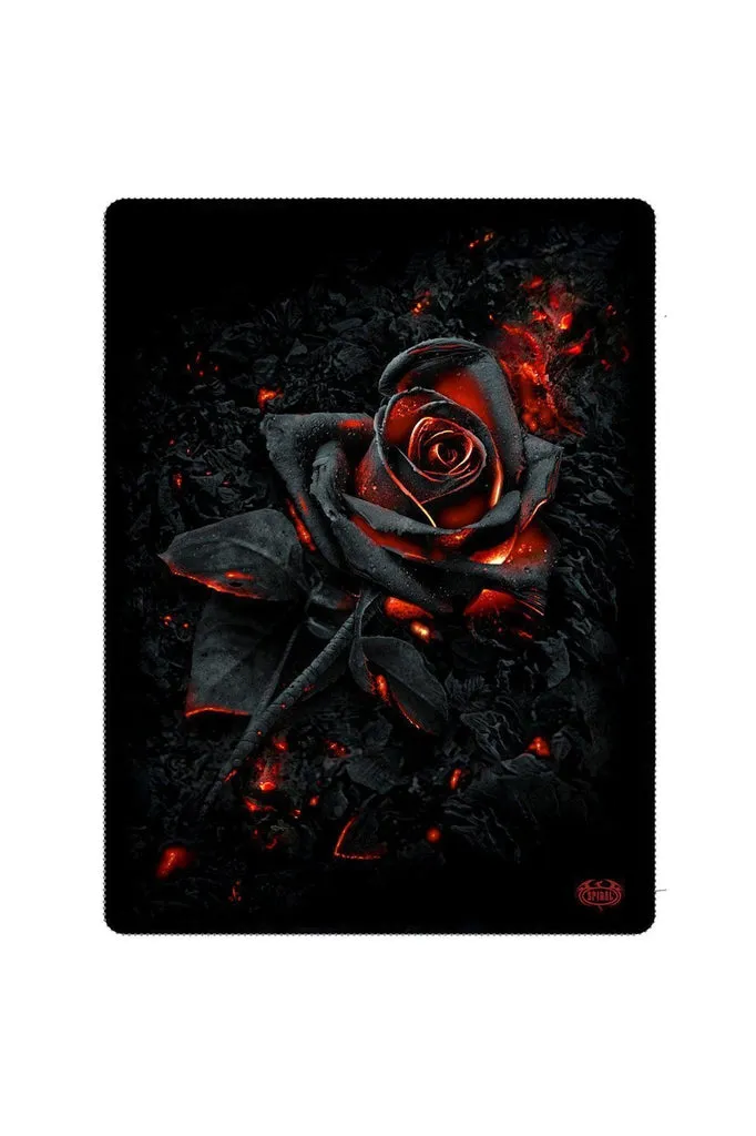 Burnt Rose - Fleece Blanket With Double Sided Print