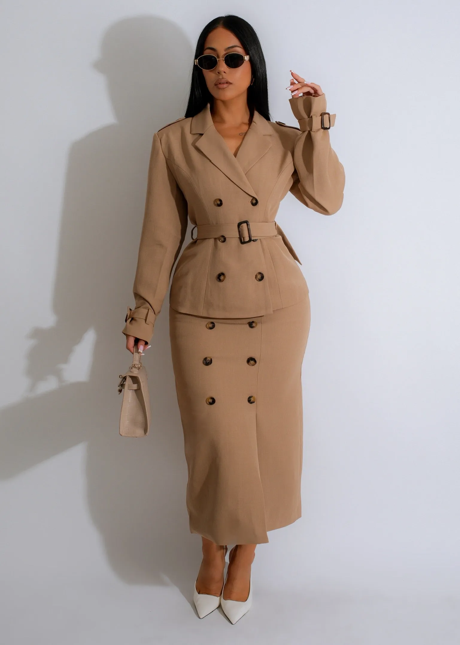 Desert Elegance Skirt Set Nude