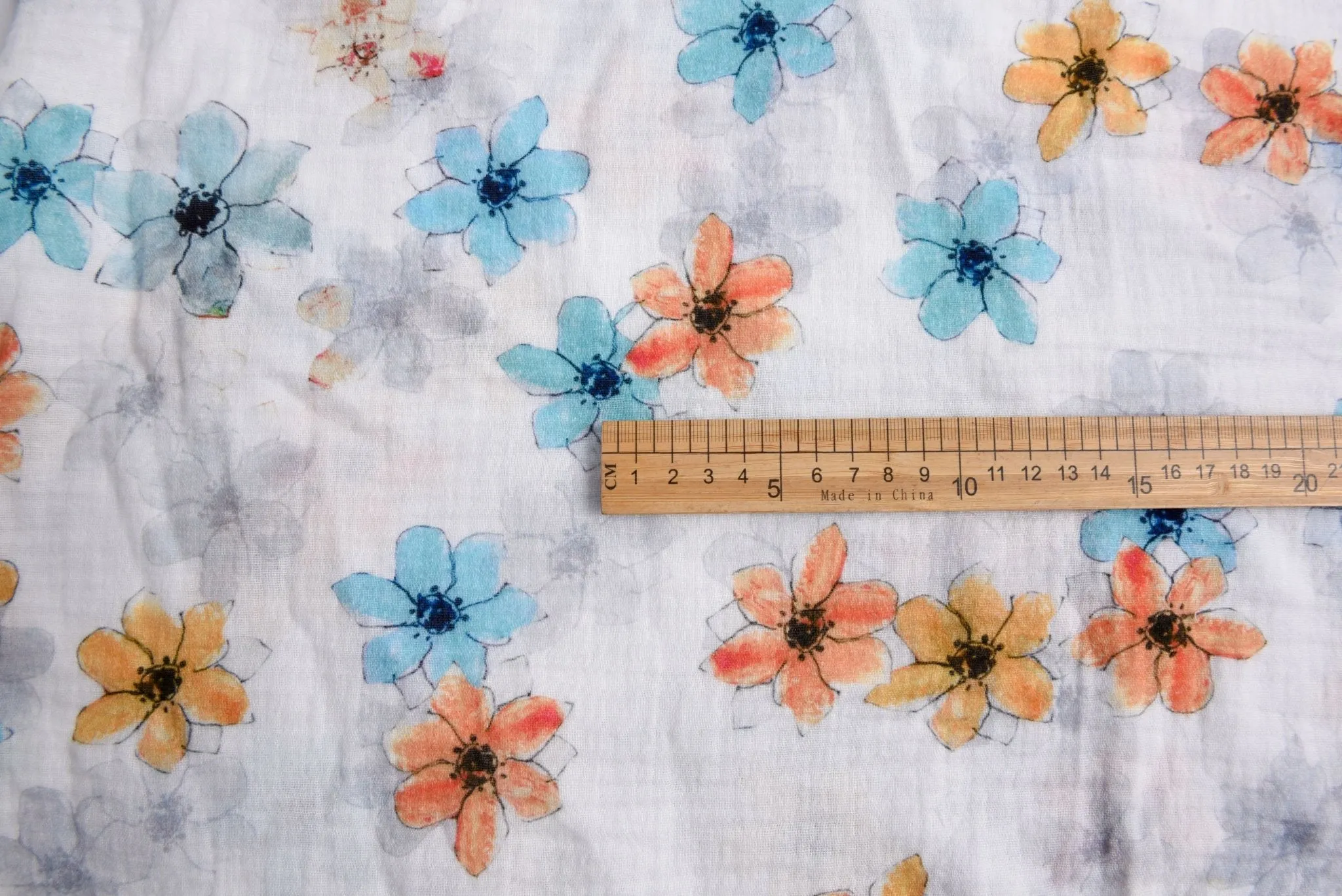 Double Gauze Muslin  Watercolor  Print Fabric