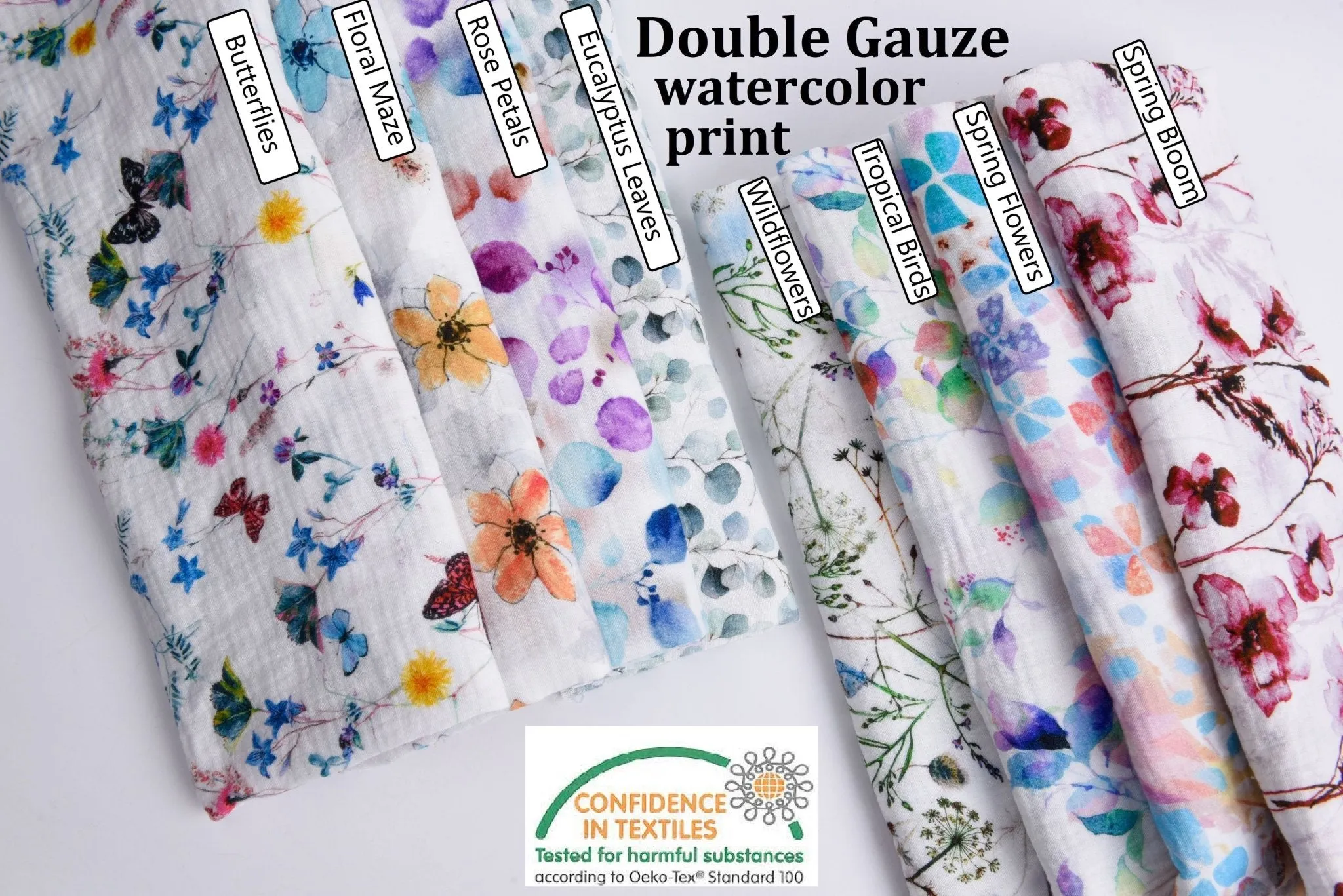 Double Gauze Muslin  Watercolor  Print Fabric