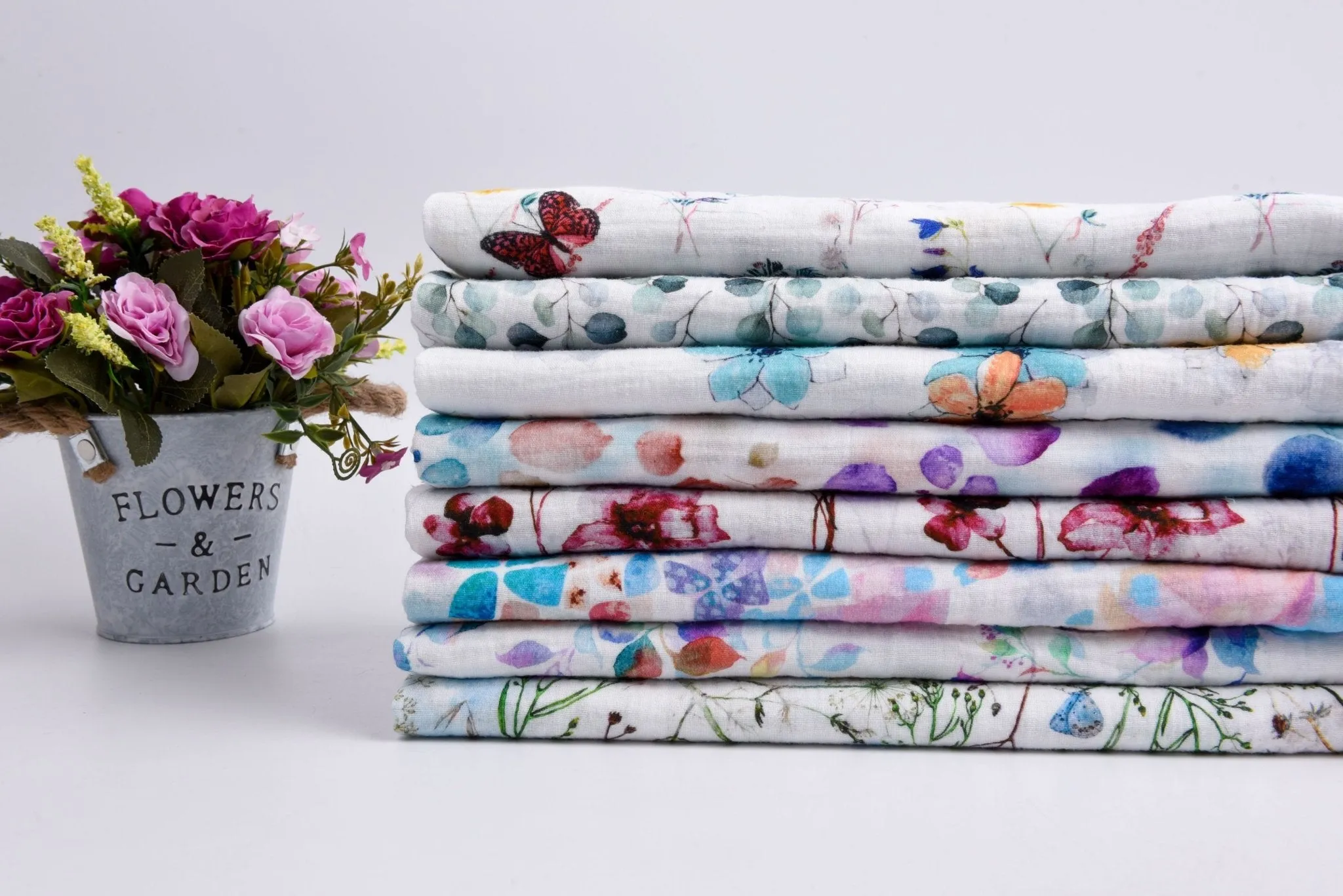 Double Gauze Muslin  Watercolor  Print Fabric