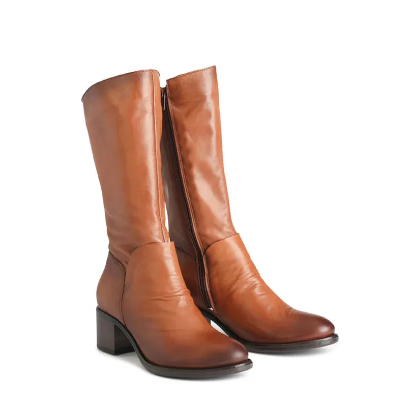 EOS Rochelle Brandy Leather Boots