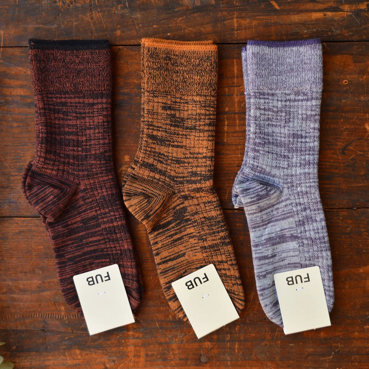 FUB Merino Wool Socks - Fine Melange Knit (Kids)