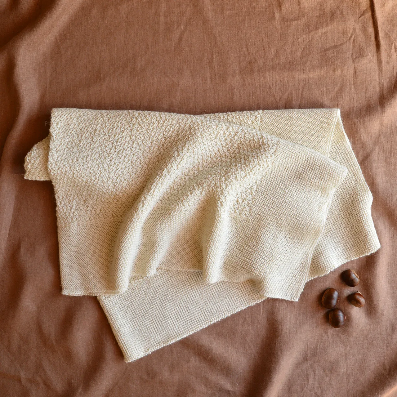 Heirloom Alpaca Baby Blanket - Ecru (90x90cm) *Returning 2025