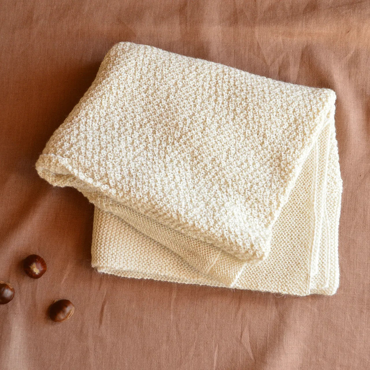 Heirloom Alpaca Baby Blanket - Ecru (90x90cm) *Returning 2025