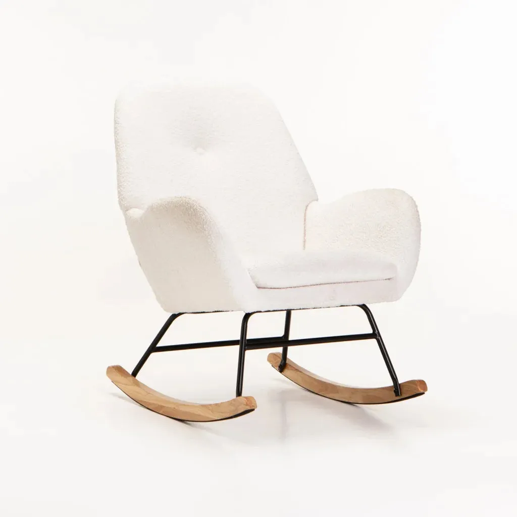 INDY FLEECE ROCKING CHAIR - CREAM