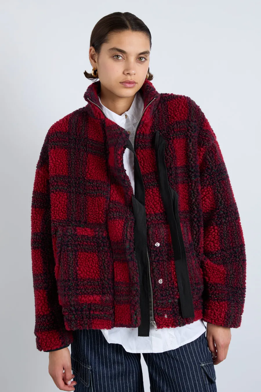 ingrid borg jacket - red check