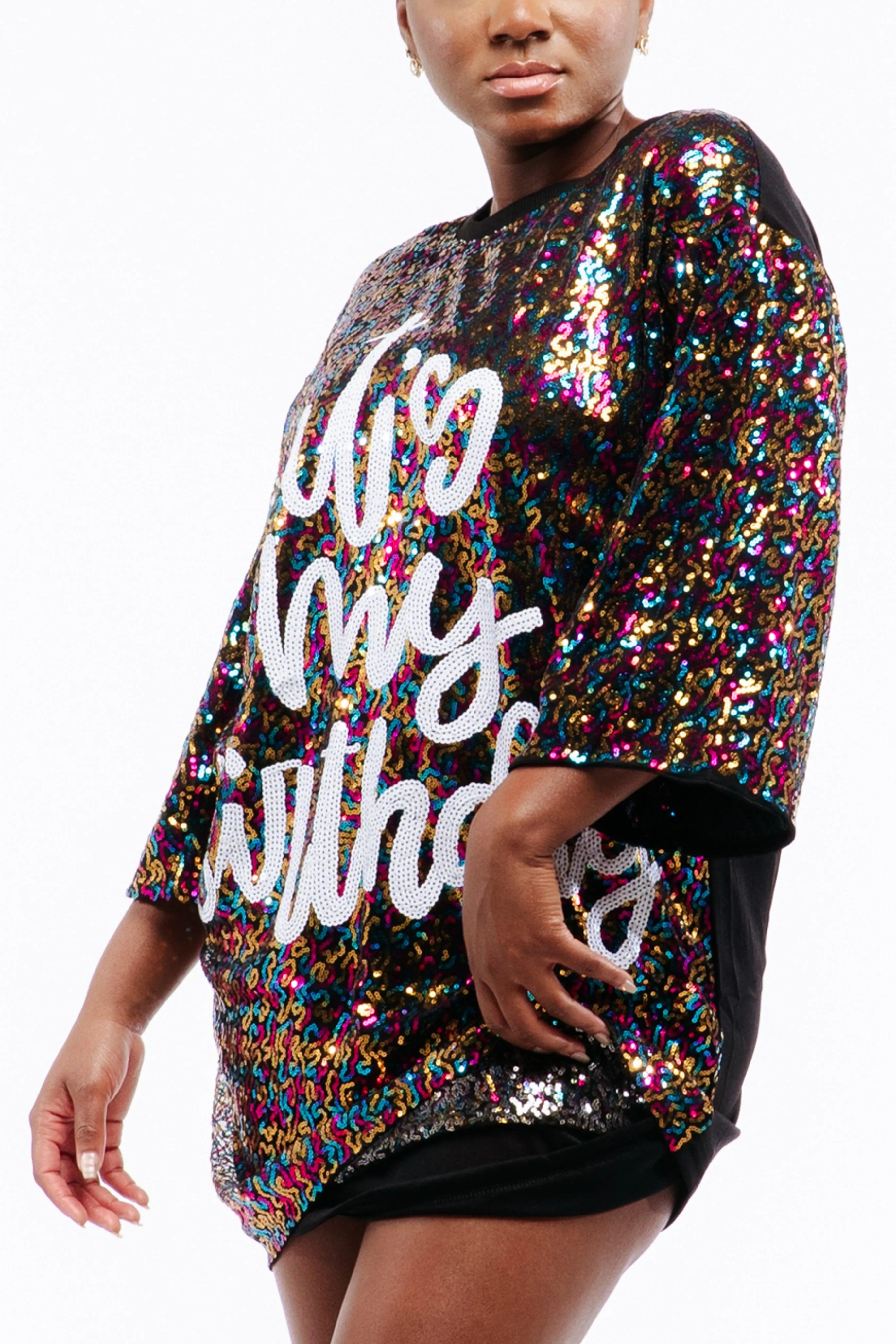 It's My Birthday Sequin Dress - Multicolor