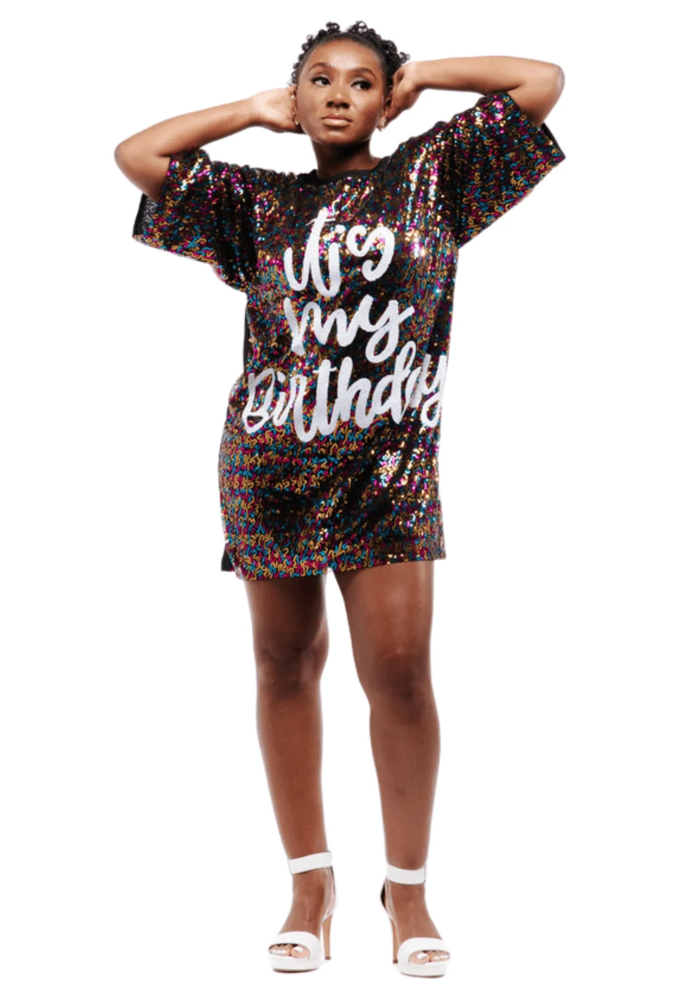 It's My Birthday Sequin Dress - Multicolor