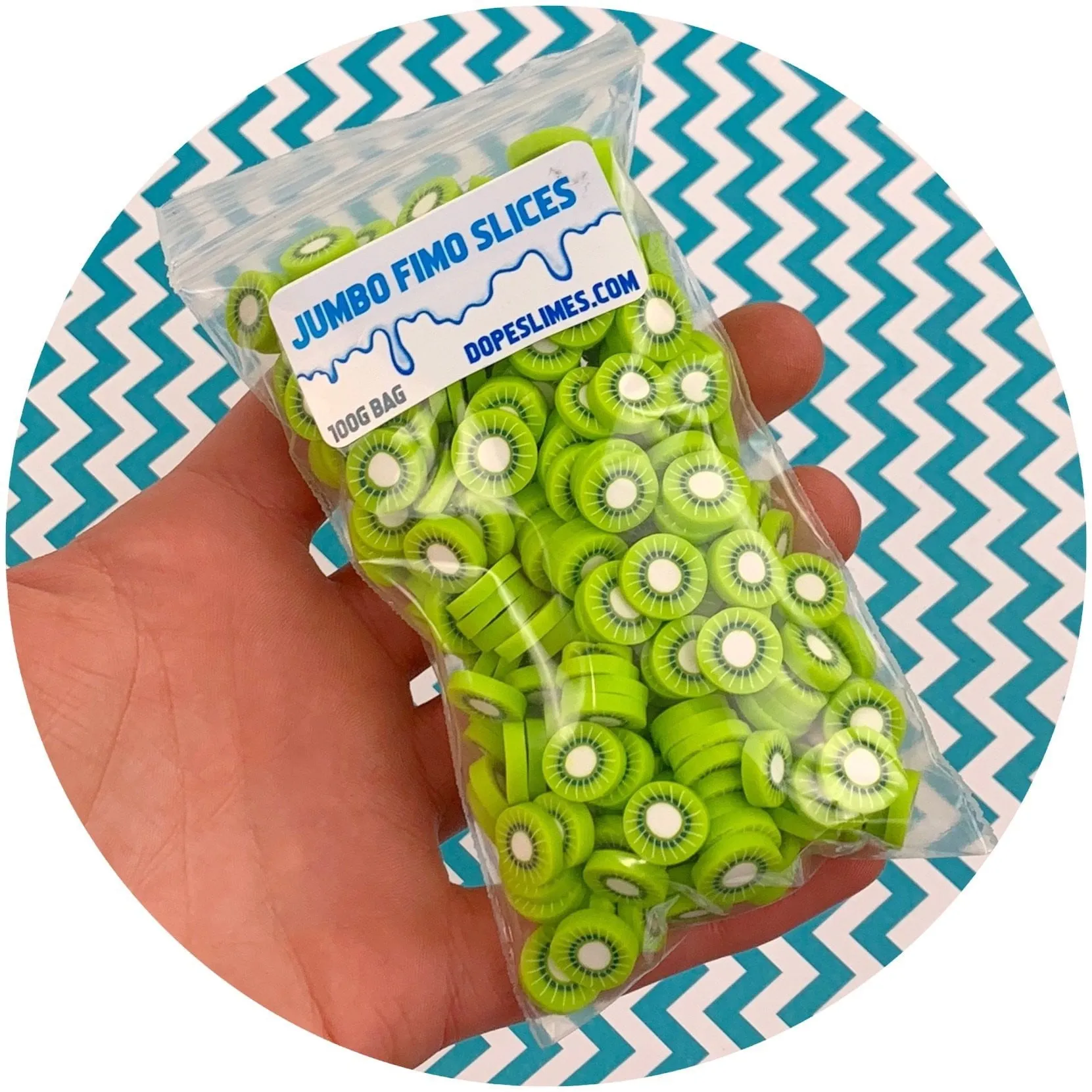 Jumbo Kiwi Fimo Slices