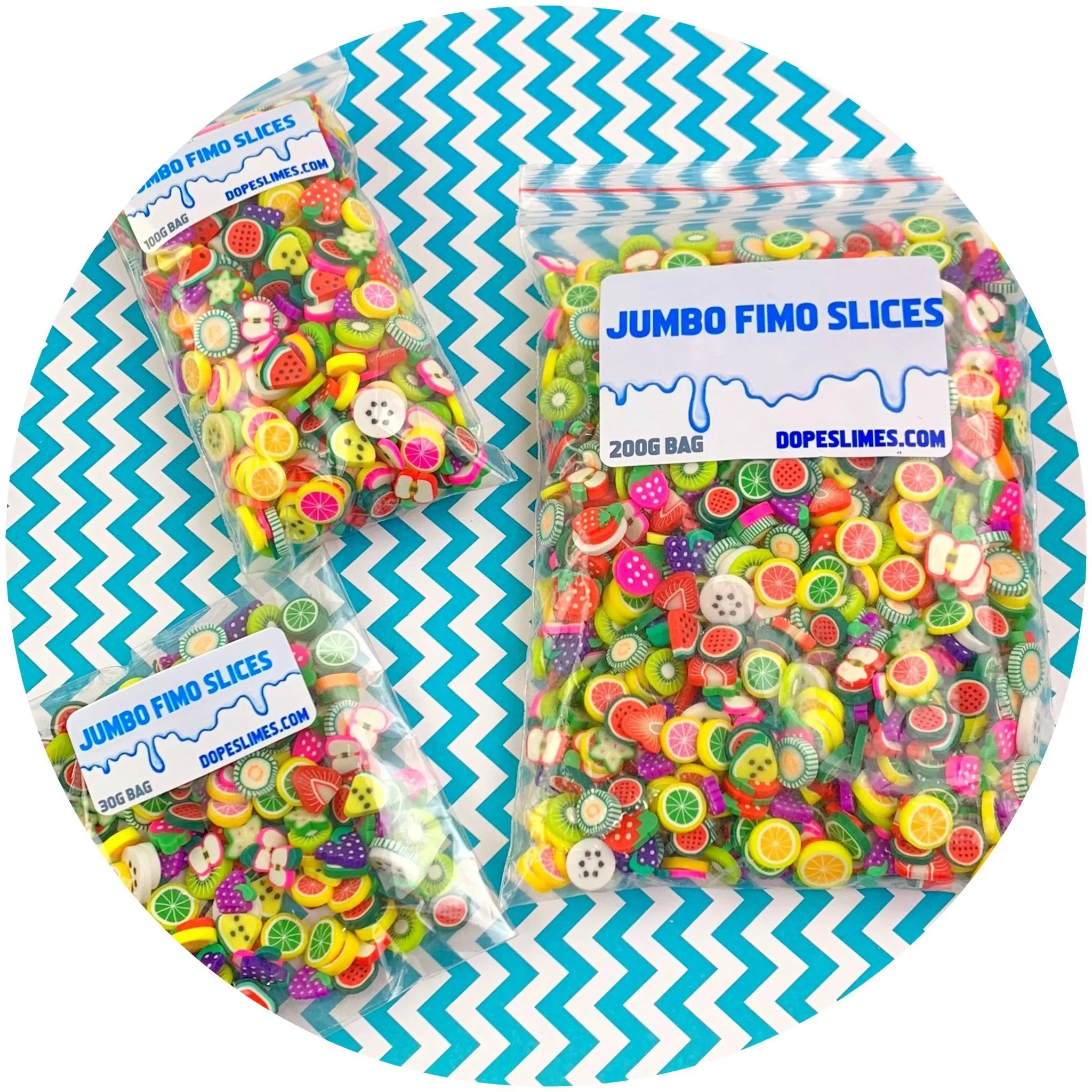 Jumbo Mixed Fruit Fimo Slices