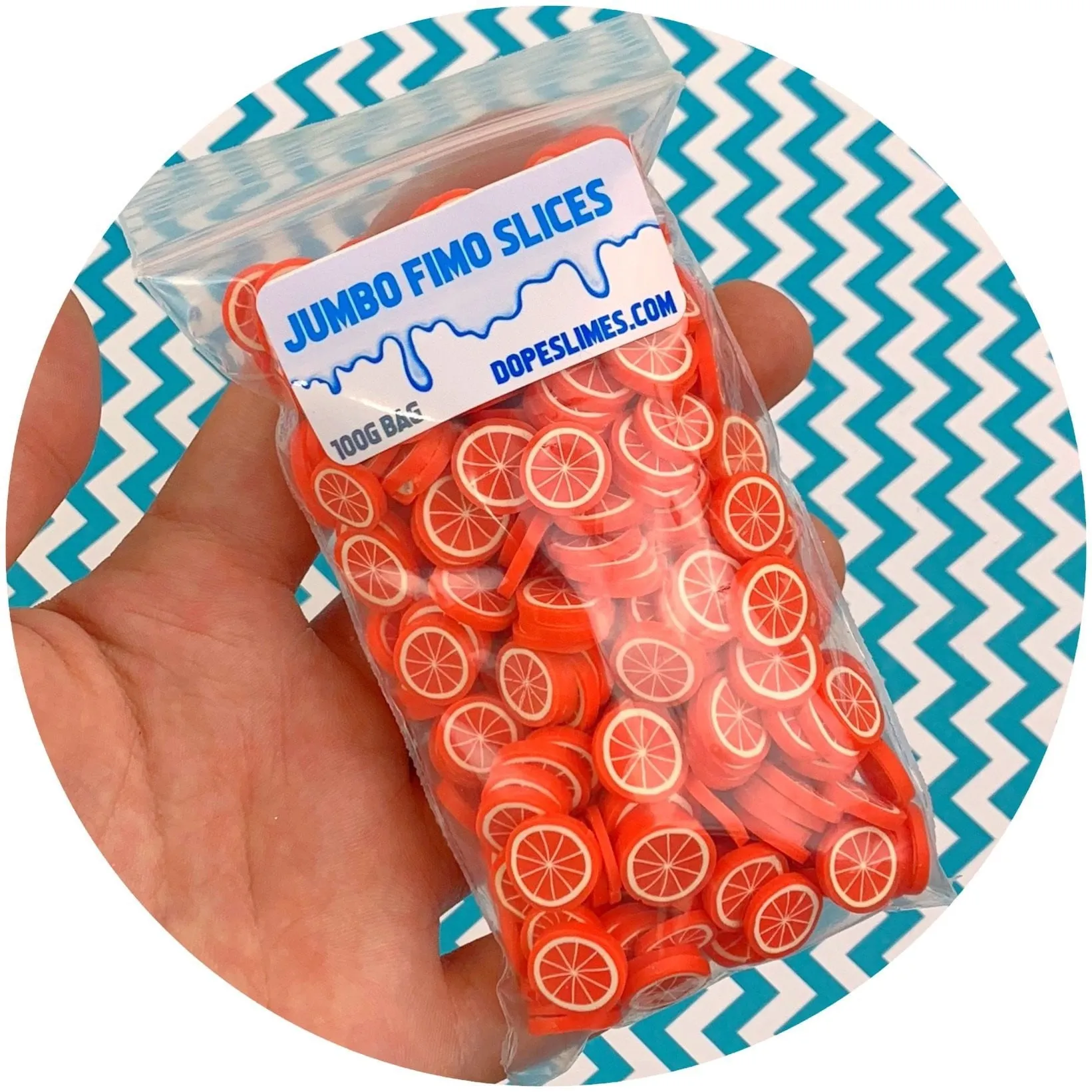 Jumbo Orange Fruit Fimo Slices