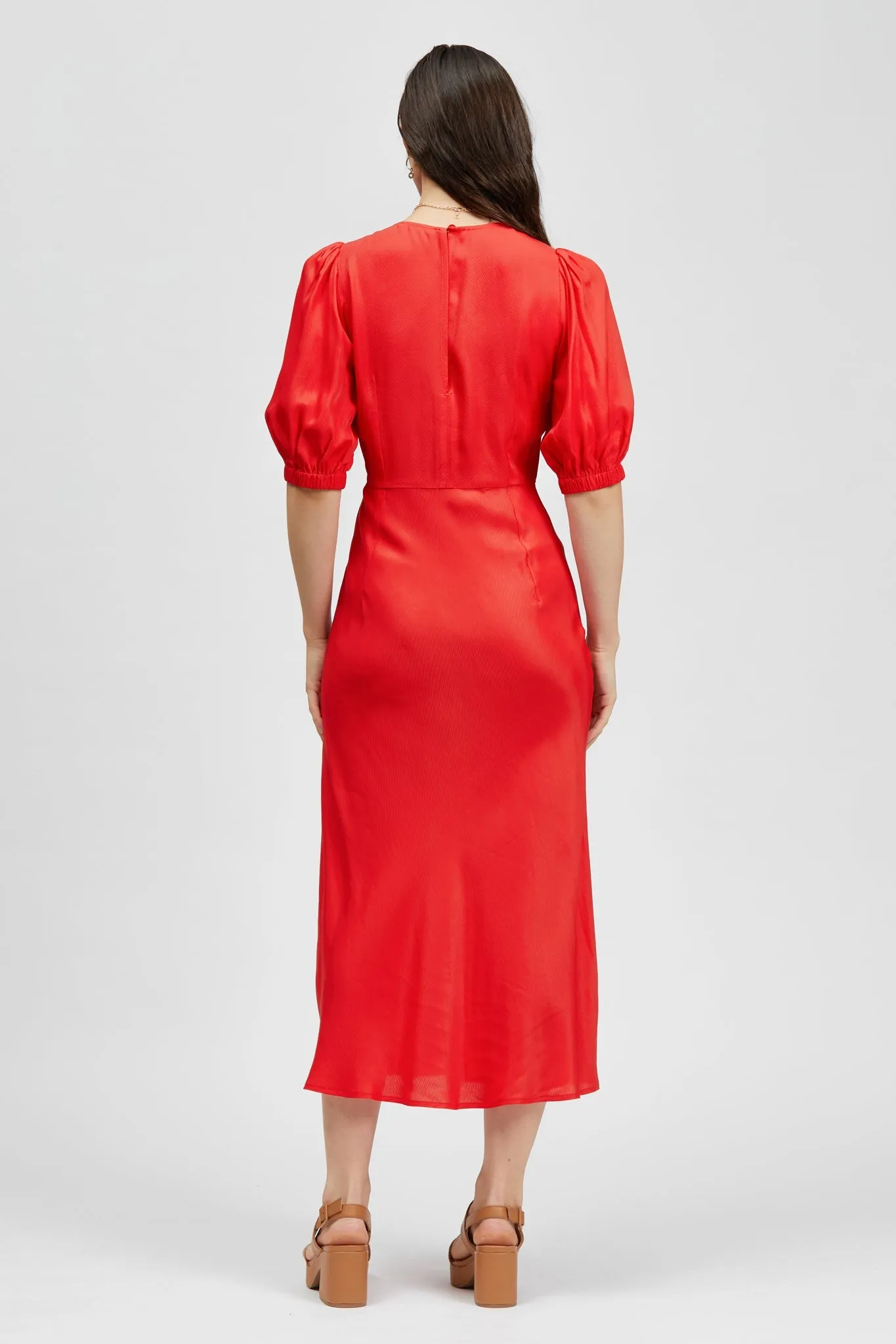 Leo Midi Dress Red