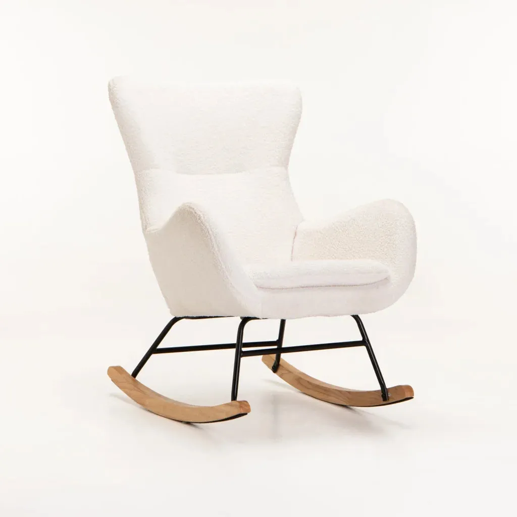 LULU FLEECE ROCKING CHAIR - CREAM