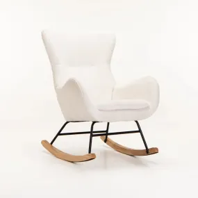 LULU FLEECE ROCKING CHAIR - CREAM