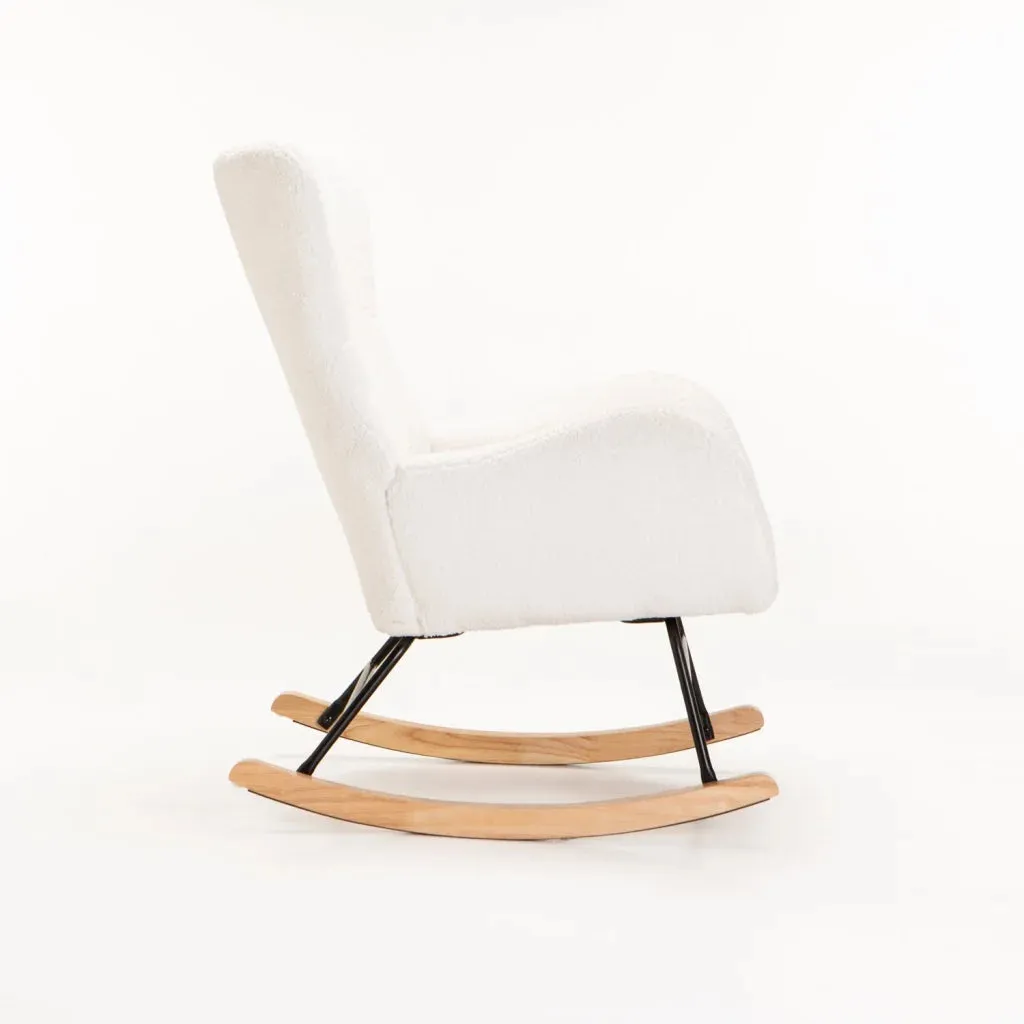 LULU FLEECE ROCKING CHAIR - CREAM