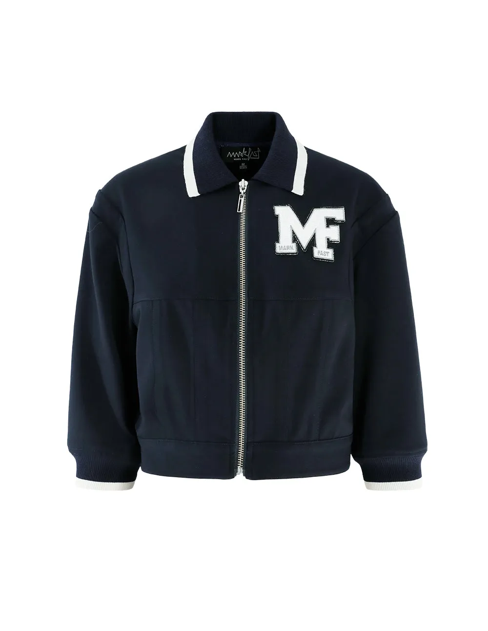 Mark Fast Rose Blue Embroidered Mid-Sleeves Casual Jacket