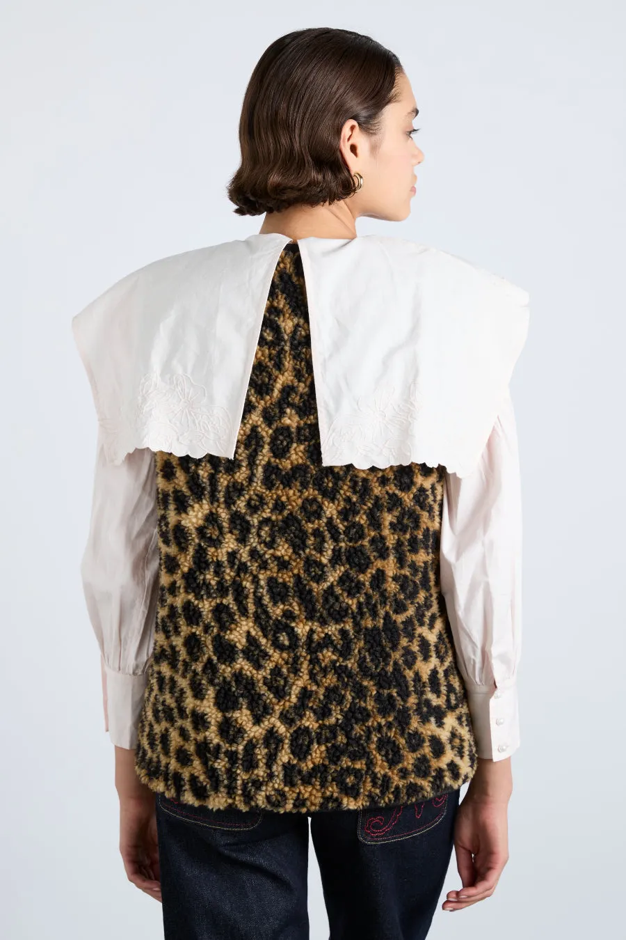 marta borg gilet - leopard