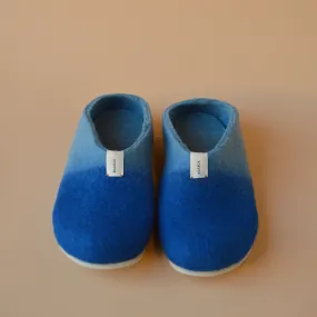 Meli Melo Slippers - Wool Felt - Blue Ombre (Adults 36-44)