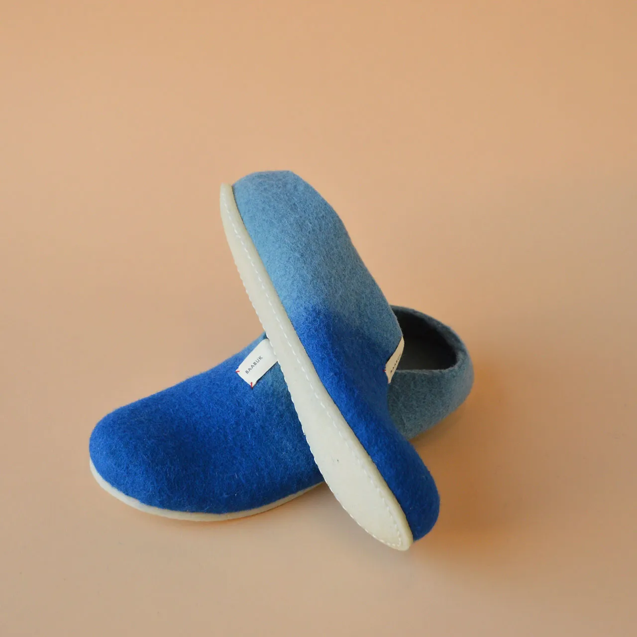 Meli Melo Slippers - Wool Felt - Blue Ombre (Adults 36-44)