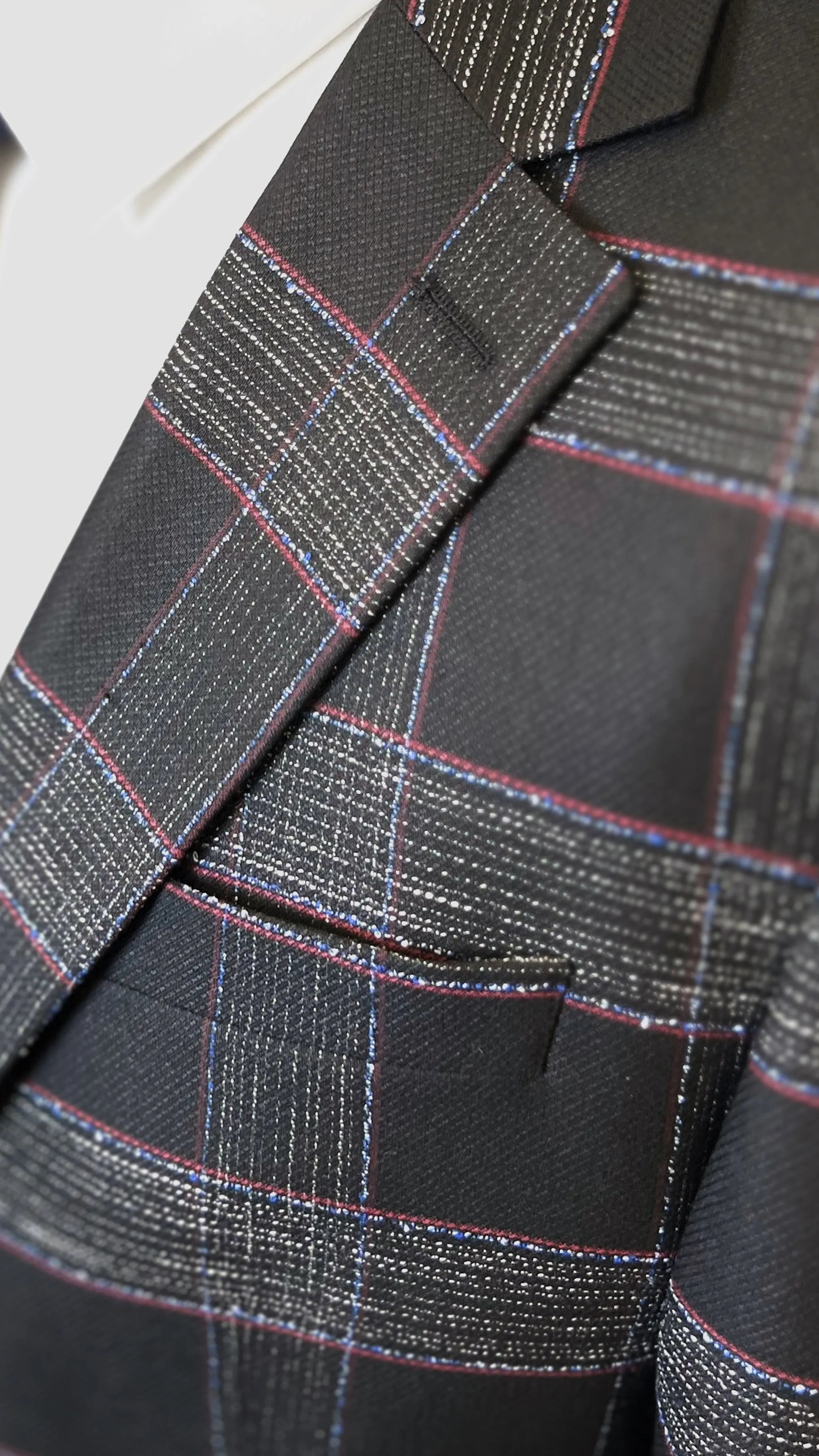 Men's Checked Three-Piece Suit by Vercini