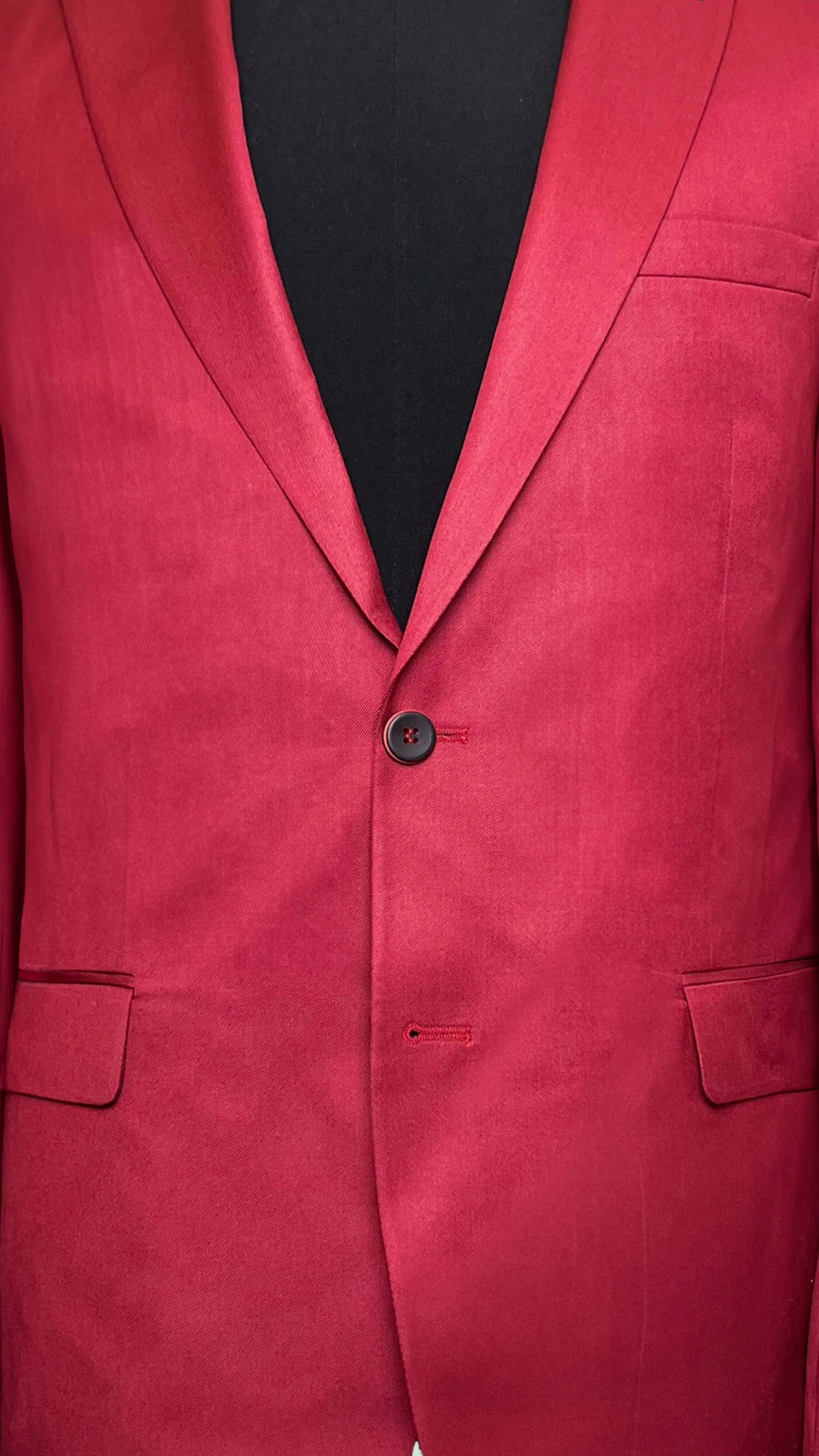 Men's Vibrant Red Blazer by Vercini