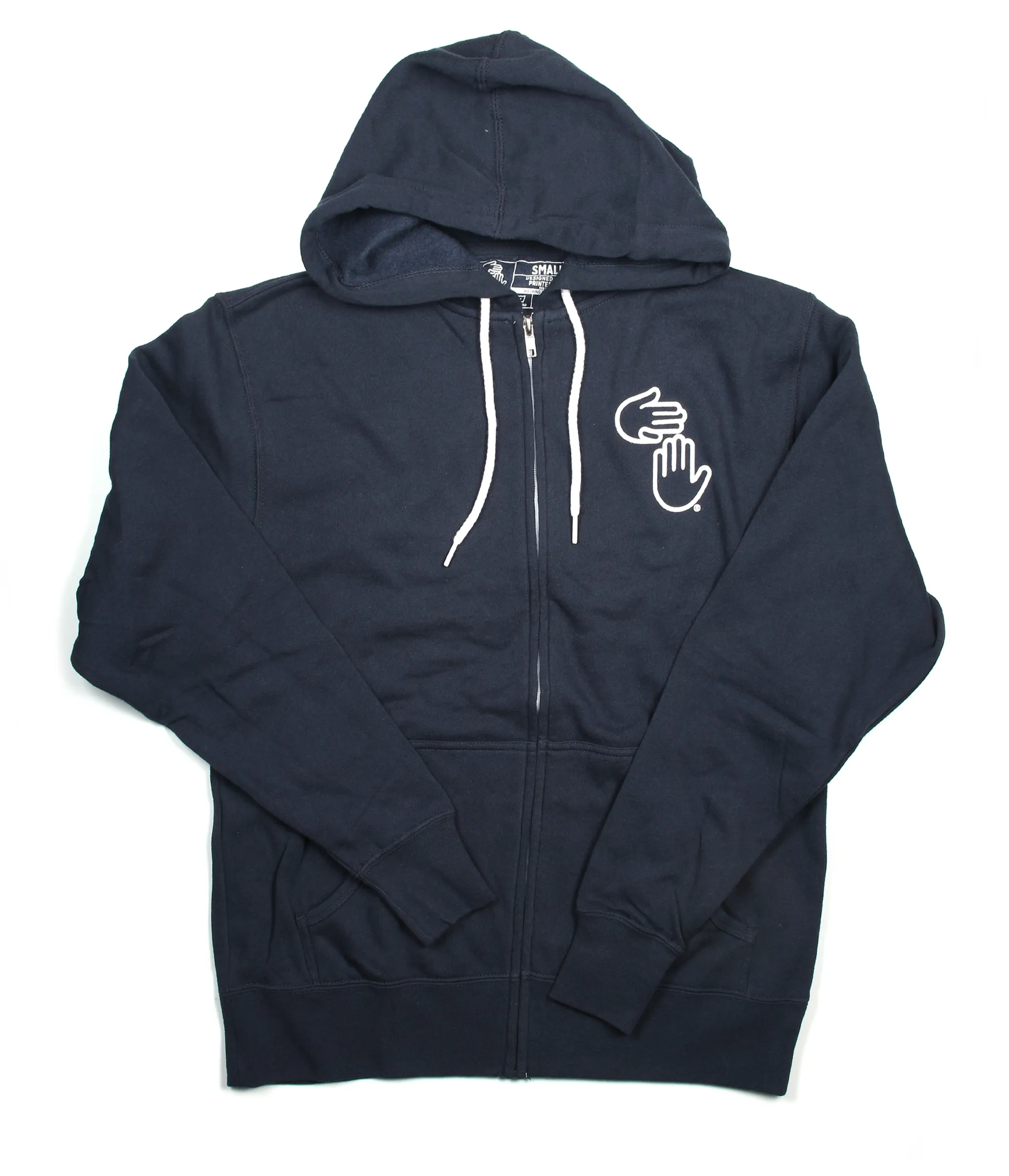 Michigan Hands Zip Hoodie (Slate Blue)