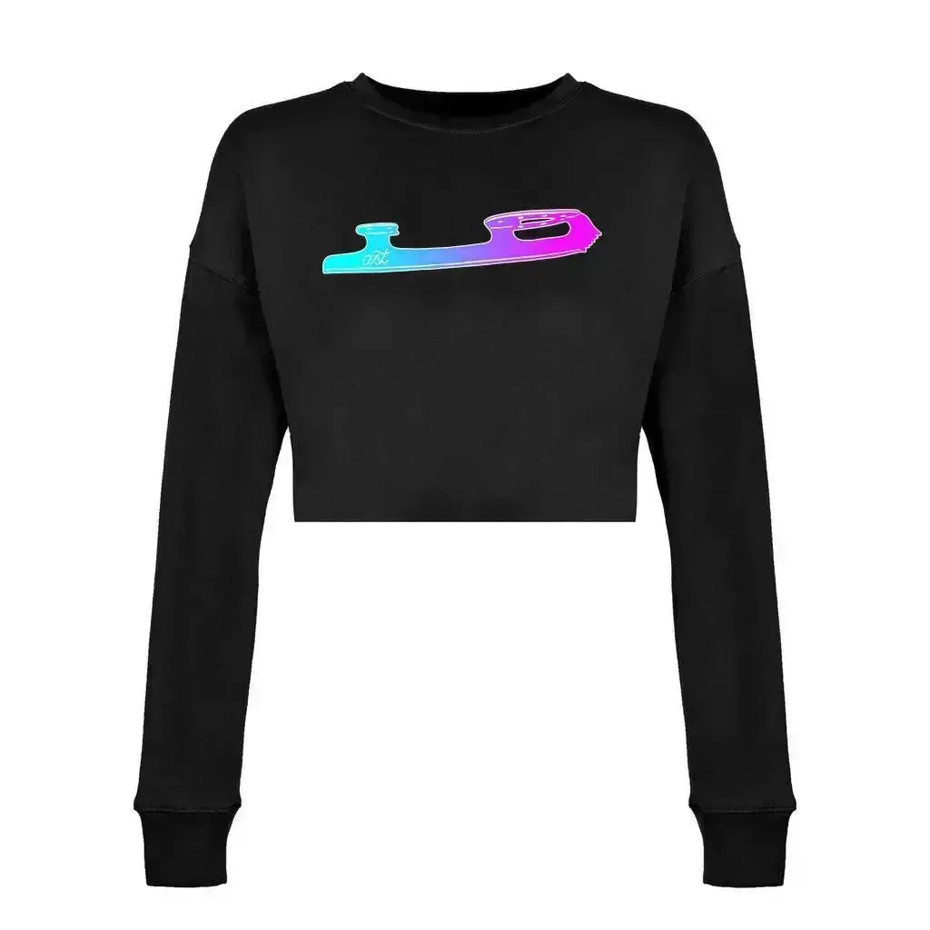 Ombré Blade Women's Cropped Sweatshirt