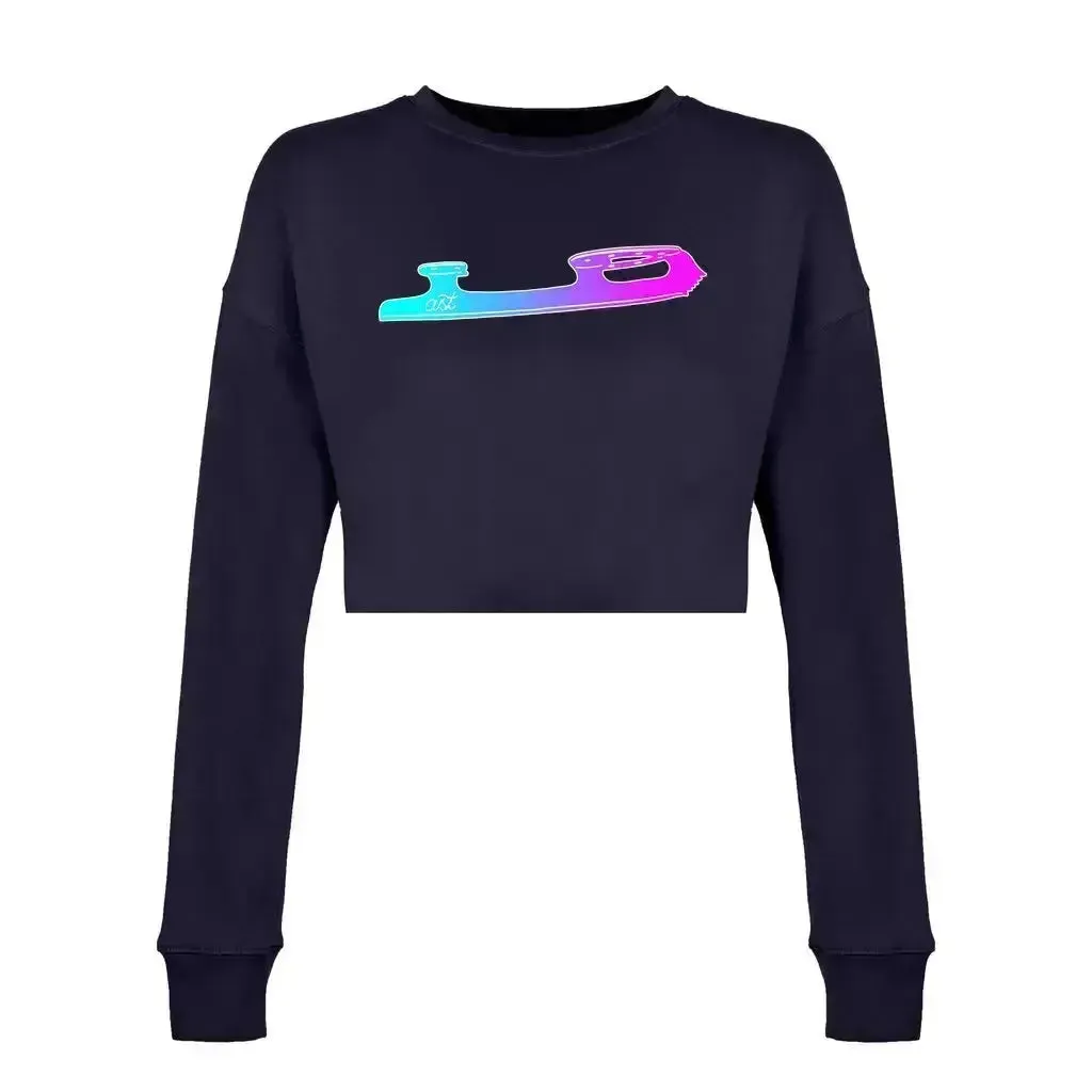 Ombré Blade Women's Cropped Sweatshirt