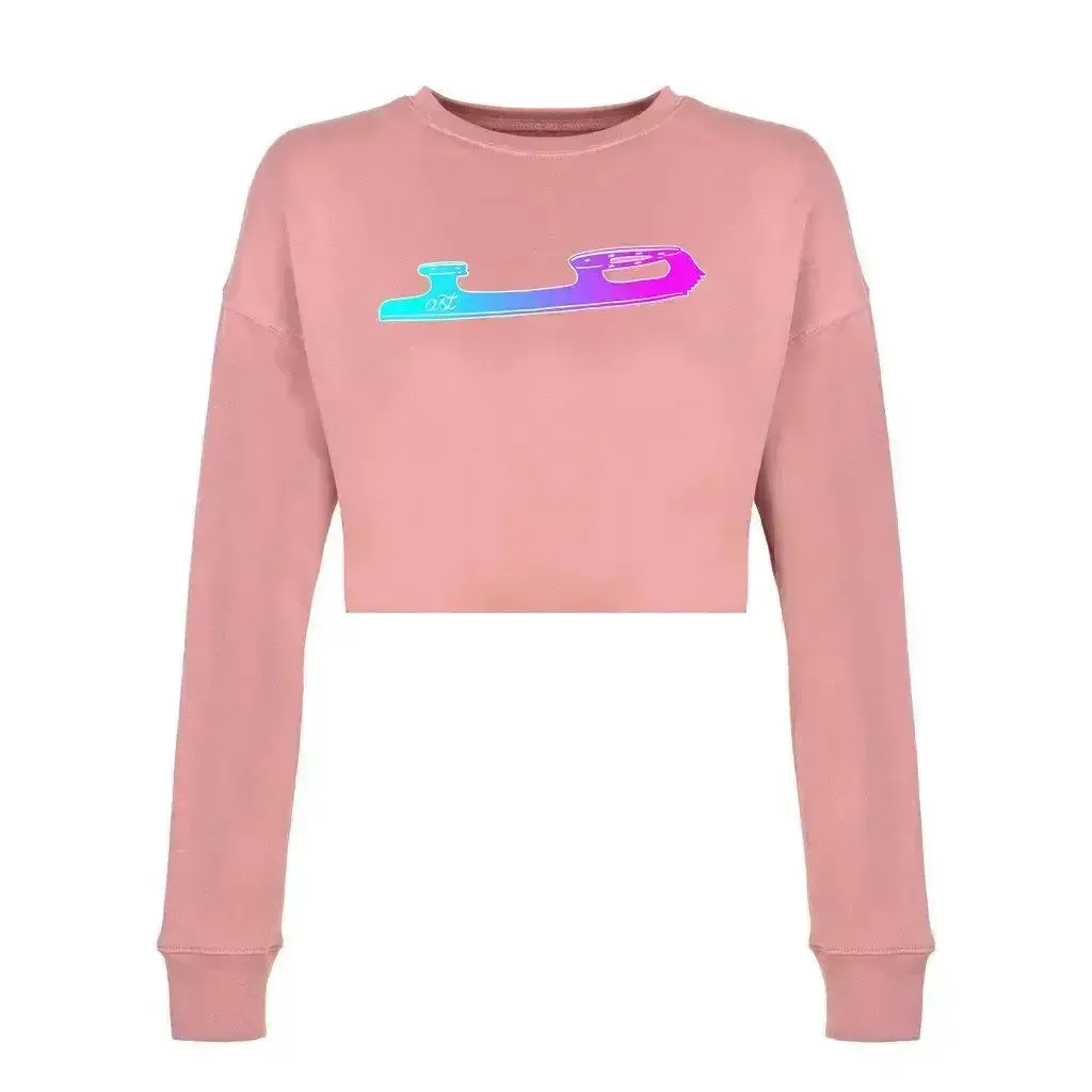 Ombré Blade Women's Cropped Sweatshirt