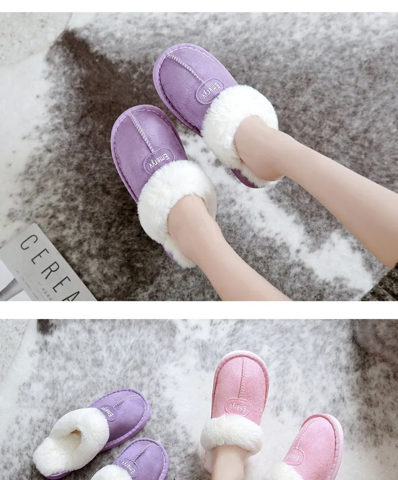 Plush Winter Warm Women House Slippers