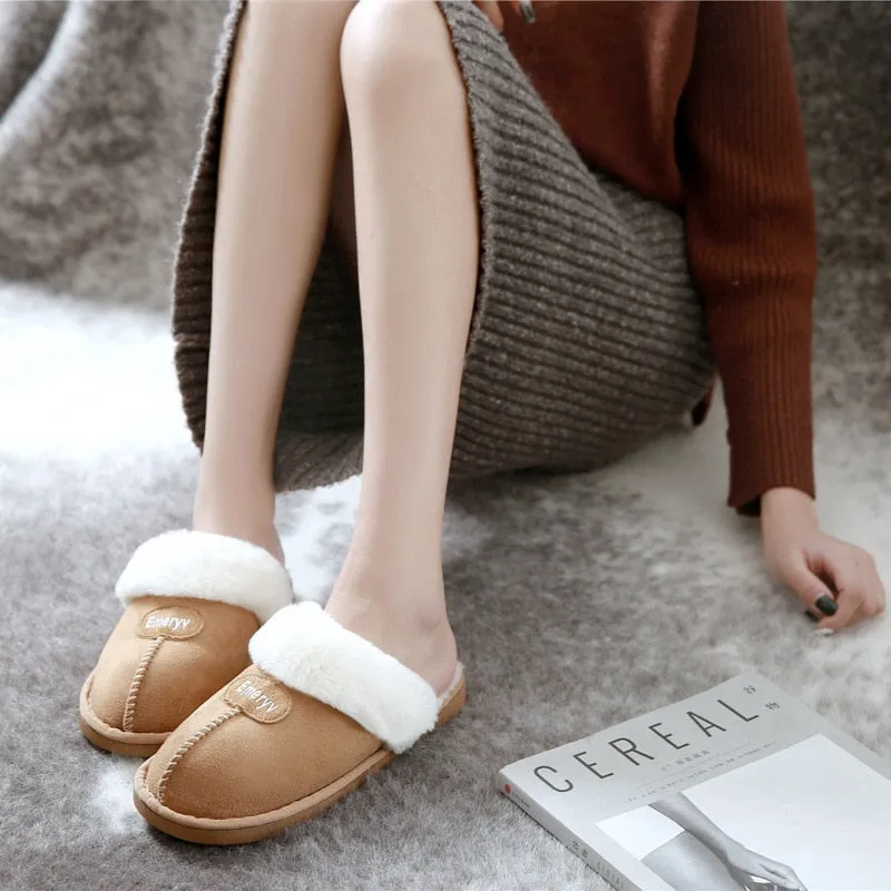 Plush Winter Warm Women House Slippers