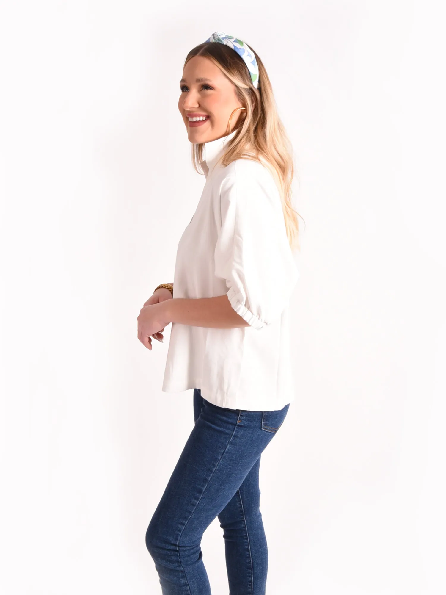 Poppy Top - Linen White