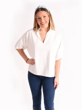 Poppy Top - Linen White