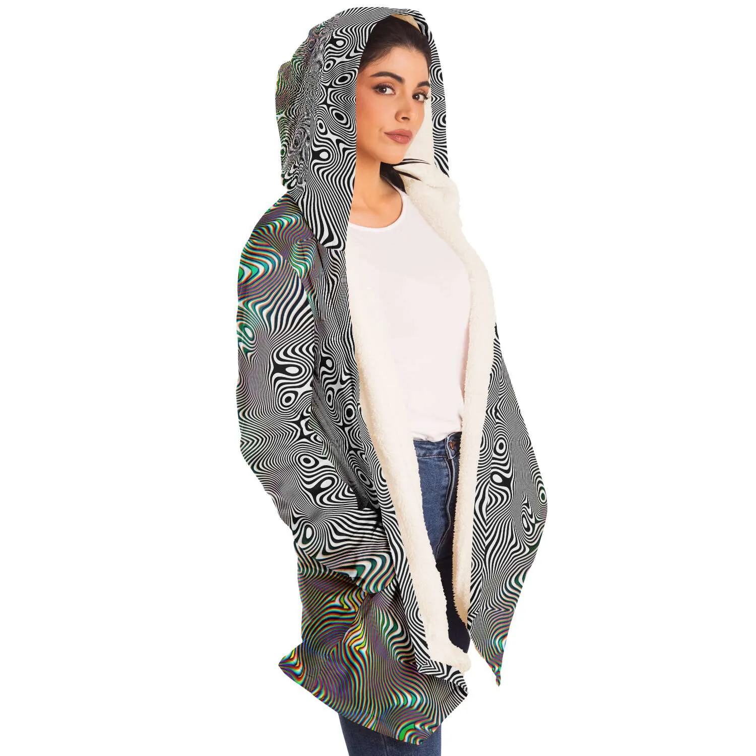 Prismatic Frequency Micro Fleece Cloak